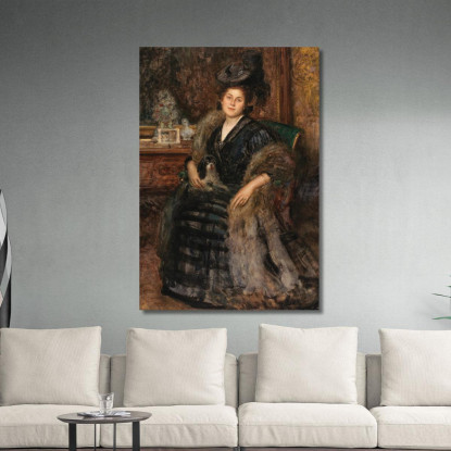 Ritratto Di Sua Moglie Berta (La Visita) Eduard Veith evt19 quadro stampato su tela