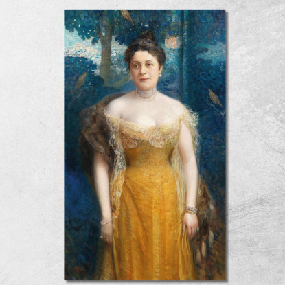 Ritratto Di Louise Dobner Von Dobenau Eduard Veith evt20 quadro stampato su tela