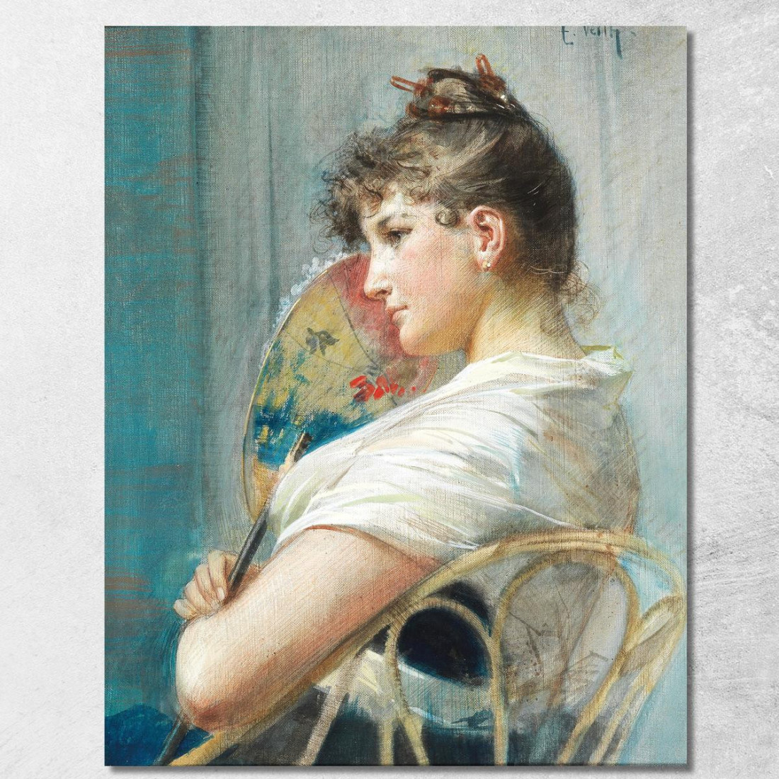 Il Ventaglio Giapponese Eduard Veith evt26 quadro stampato su tela Il Ventaglio Giapponese Eduard Veith evt26 quadro stampato su tela