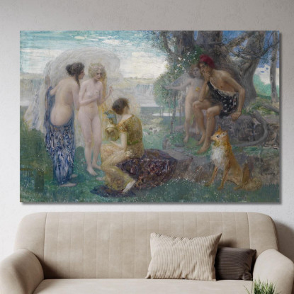 Giudizio Di Paride Eduard Veith evt29 quadro stampato su tela