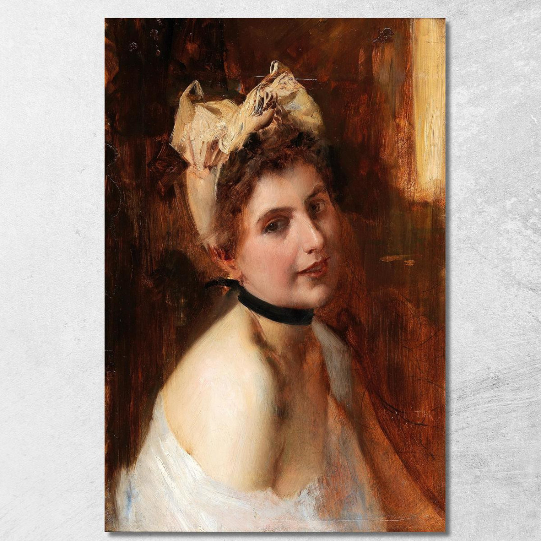 Ragazza Viennese Eduard Veith evt31 quadro stampato su tela Ragazza Viennese Eduard Veith evt31 quadro stampato su tela