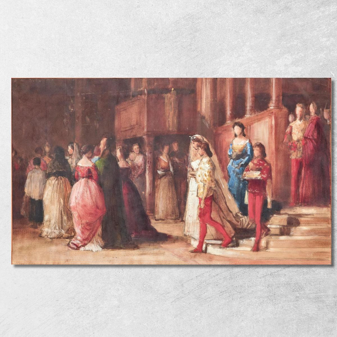 Una Festa Nel Palazzo Eugen von Blaas evb2 quadro stampato su tela Una Festa Nel Palazzo Eugen von Blaas evb2 quadro stampato su tela