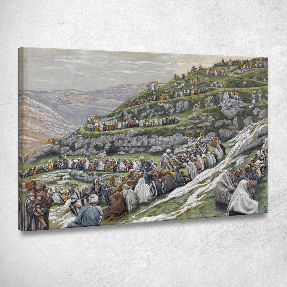Il Miracolo Dei Pani E Dei Pesci James Tissot jts125 quadro stampato su tela Il Miracolo Dei Pani E Dei Pesci James Tissot jts125 quadro stampato su tela