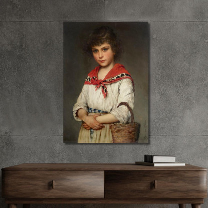 Una Ragazza Napoletana Eugen von Blaas evb8 quadro stampato su tela