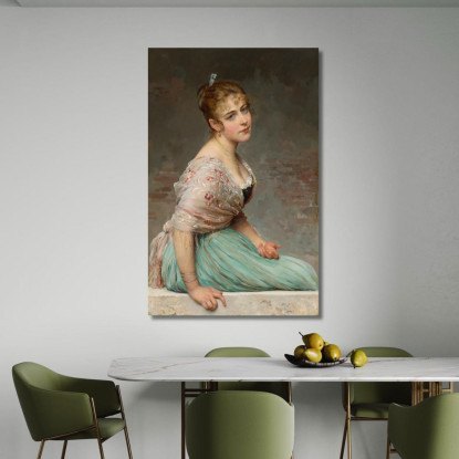 Contemplazione Eugen von Blaas evb25 quadro stampato su tela