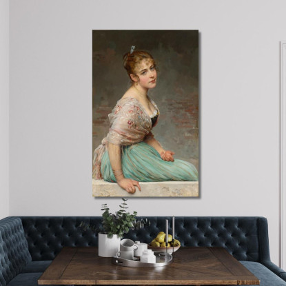 Contemplazione Eugen von Blaas evb25 quadro stampato su tela
