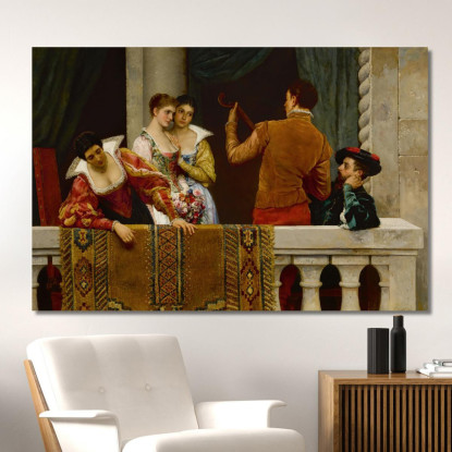 Giorno Di Festa A Venezia Eugen von Blaas evb30 quadro stampato su tela
