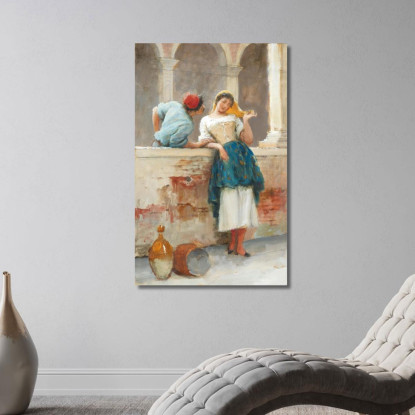 Civetteria Eugen von Blaas evb32 quadro stampato su tela