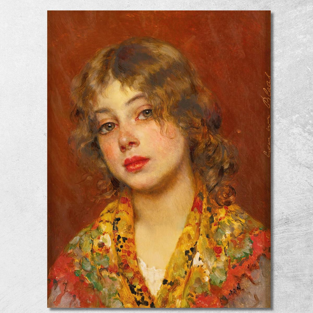 Zingarella Eugen von Blaas evb39 quadro stampato su tela Zingarella Eugen von Blaas evb39 quadro stampato su tela
