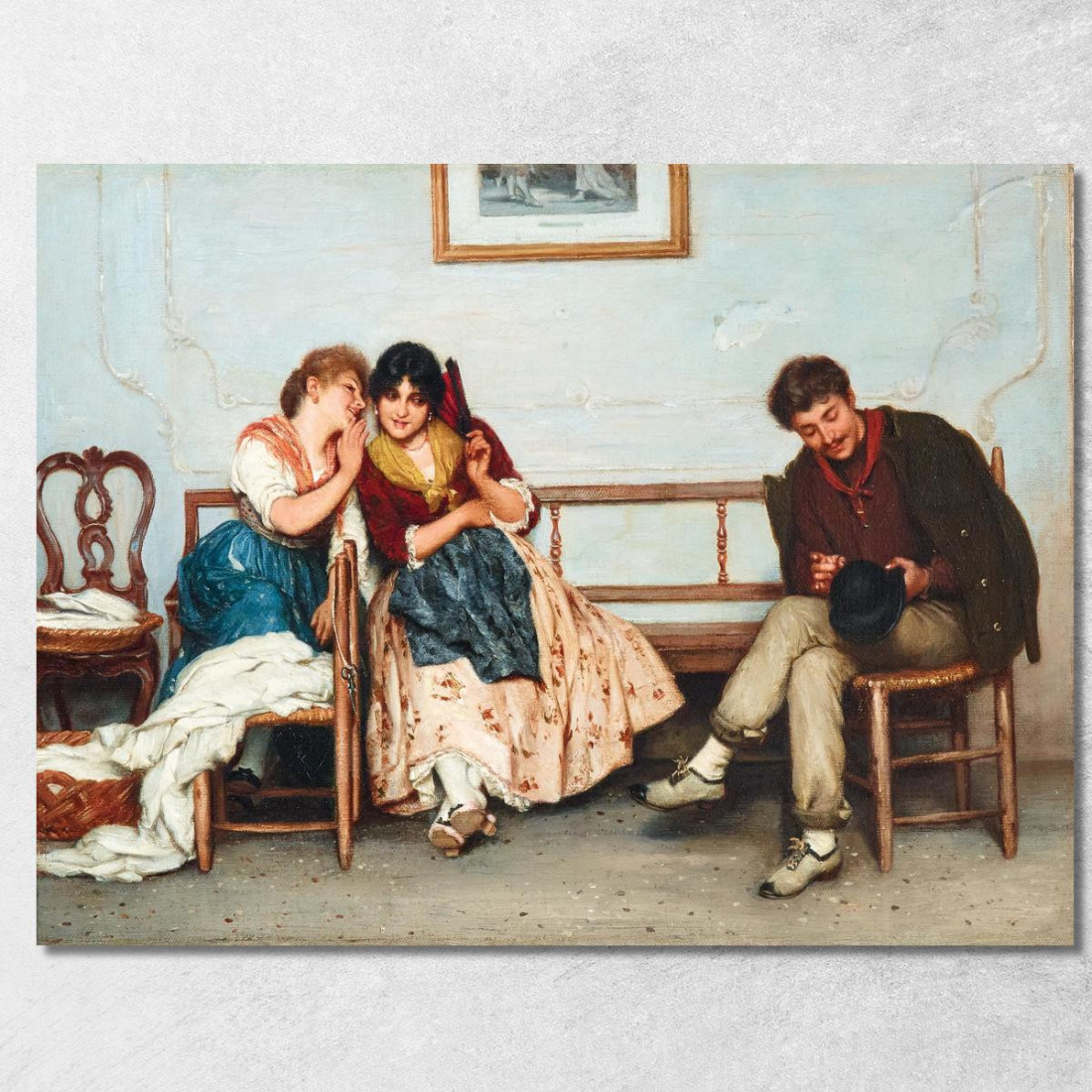 Segreti 2 Eugen von Blaas evb56 quadro stampato su tela Segreti 2 Eugen von Blaas evb56 quadro stampato su tela