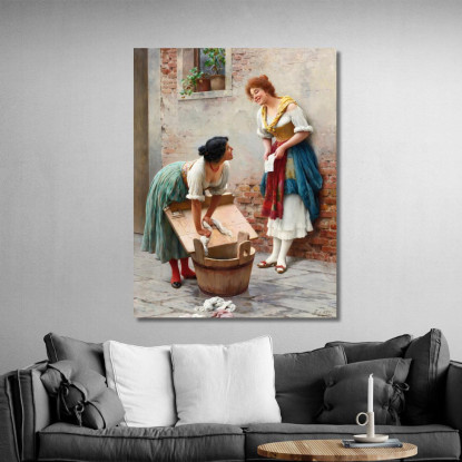 Condivisione Delle Notizie Eugen von Blaas evb59 quadro stampato su tela