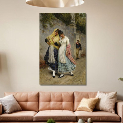 La Civetteria Eugen von Blaas evb64 quadro stampato su tela