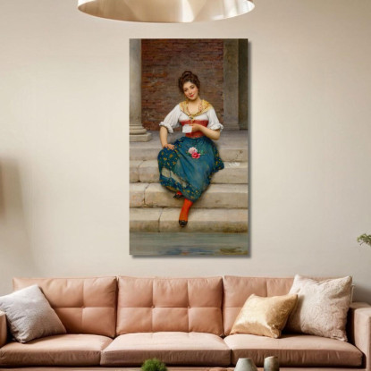La Lettera D’Amore 2 Eugen von Blaas evb66 quadro stampato su tela