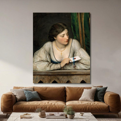 La Lettera D’Amore Eugen von Blaas evb68 quadro stampato su tela