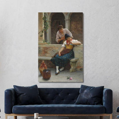 La Proposta Eugen von Blaas evb71 quadro stampato su tela