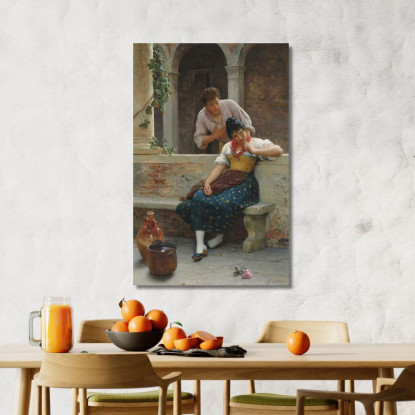 La Proposta Eugen von Blaas evb71 quadro stampato su tela