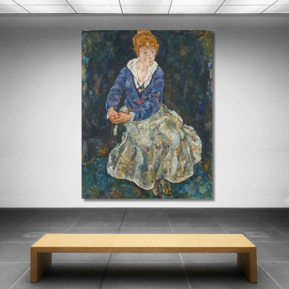 Ritratto Della Moglie Dell'Artista Edith Schiele Egon Schiele esh21 quadro stampato su tela