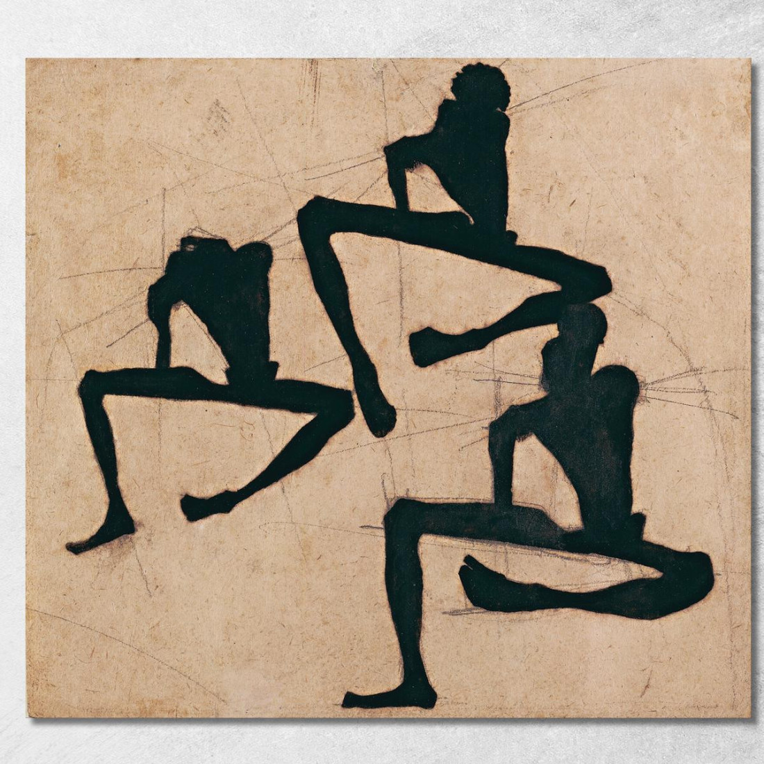 Composizione Con Tre Nudi Maschili Egon Schiele esh29 quadro stampato su tela Composizione Con Tre Nudi Maschili Egon Schiele esh29 quadro stampato su tela