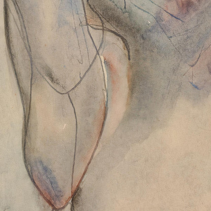 Nudo Accovacciato Con Scarpe E Calze Nere (Vista Posteriore) Egon Schiele esh33 quadro stampato su tela