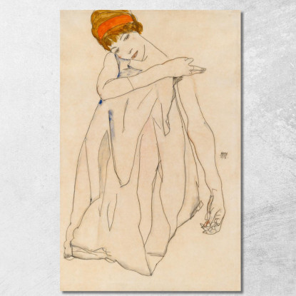 Ballerina Egon Schiele esh36 quadro stampato su tela