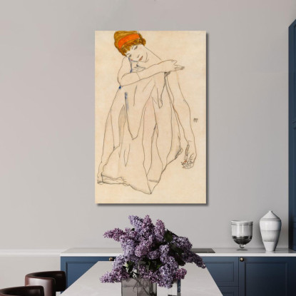Ballerina Egon Schiele esh36 quadro stampato su tela