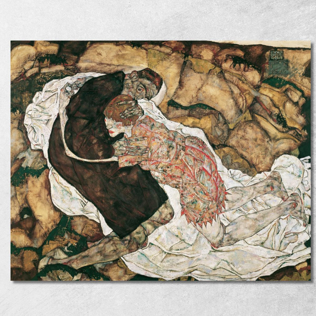 Morte E Ragazza Egon Schiele esh40 quadro stampato su tela