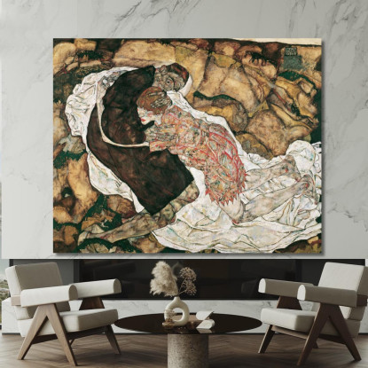 Morte E Ragazza Egon Schiele esh40 quadro stampato su tela