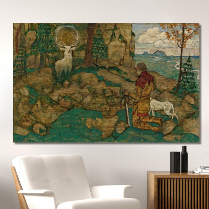 La Visione Di San Uberto Egon Schiele esh44 quadro stampato su tela