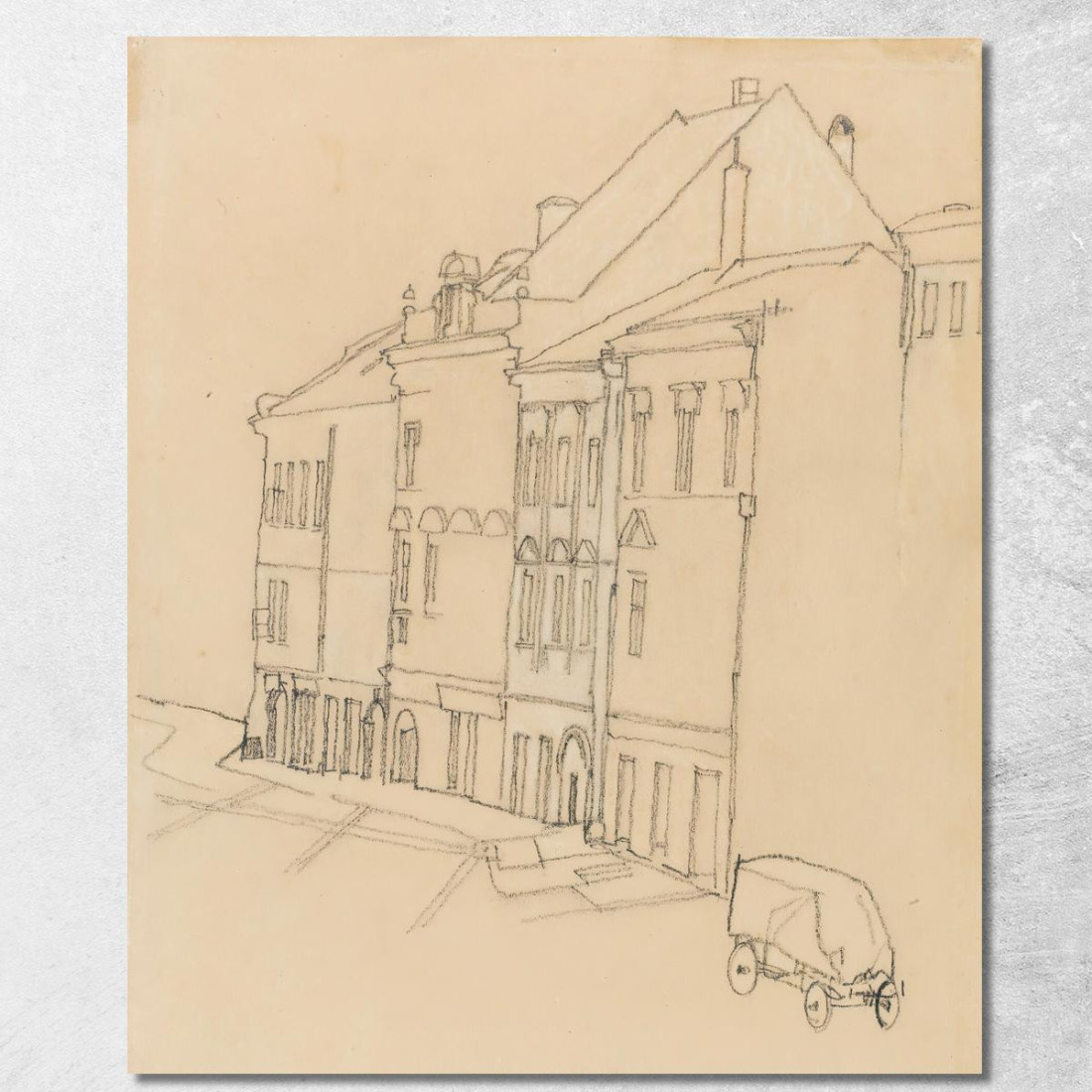 Case A Krumau Egon Schiele esh73 quadro stampato su tela Case A Krumau Egon Schiele esh73 quadro stampato su tela