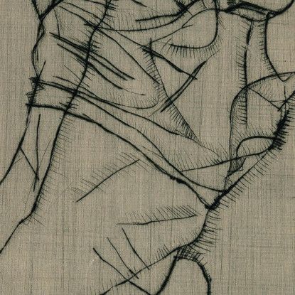 Accovacciata Egon Schiele esh74 quadro stampato su tela