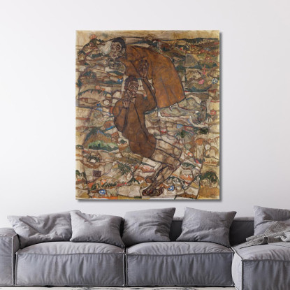 Levitazione Il Cieco Ii Egon Schiele esh86 quadro stampato su tela