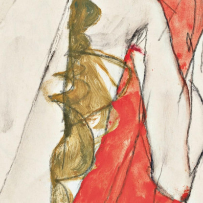 Madre E Figlia Egon Schiele esh98 quadro stampato su tela