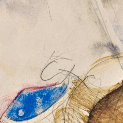 Nudo Con Calze Blu Piegandosi In Avanti Egon Schiele esh109 quadro stampato su tela