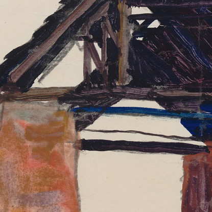 Vecchio Timpano Egon Schiele esh111 quadro stampato su tela