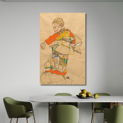 Ritratto Di Un Bambino Anton Peschka Jr. Egon Schiele esh116 quadro stampato su tela