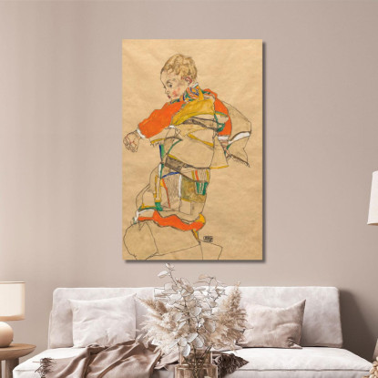 Ritratto Di Un Bambino Anton Peschka Jr. Egon Schiele esh116 quadro stampato su tela