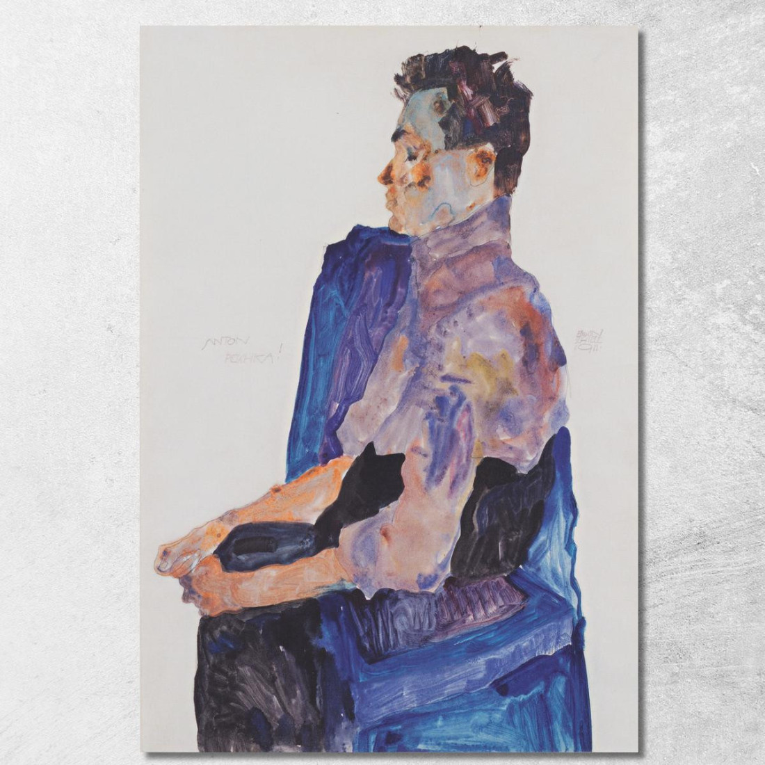 Ritratto Di Anton Peschka Egon Schiele esh119 quadro stampato su tela Ritratto Di Anton Peschka Egon Schiele esh119 quadro stampato su tela