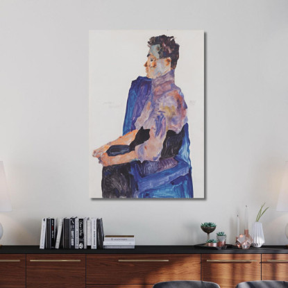 Ritratto Di Anton Peschka Egon Schiele esh119 quadro stampato su tela