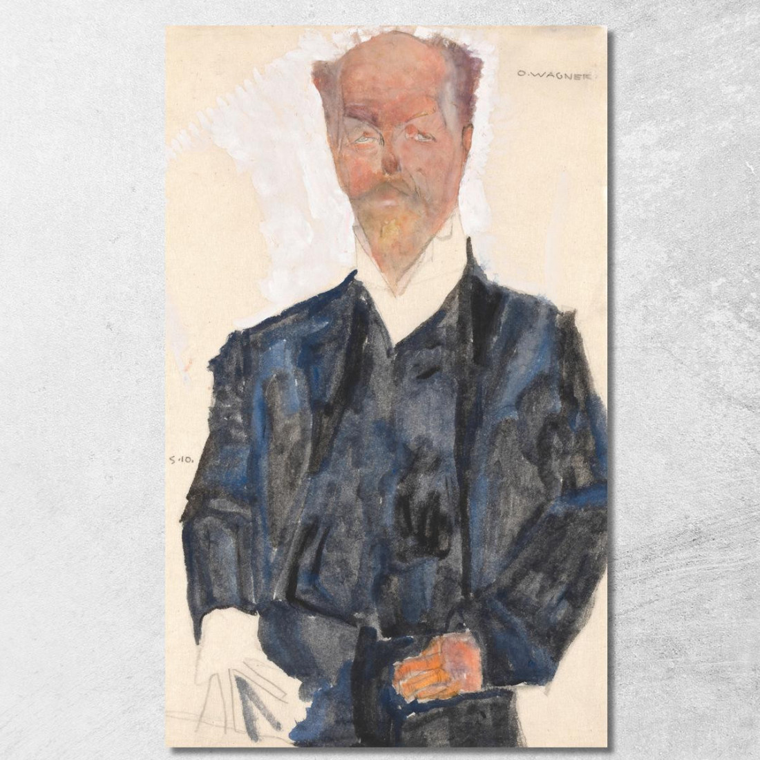 Ritratto Di Otto Wagner Egon Schiele esh132 quadro stampato su tela Ritratto Di Otto Wagner Egon Schiele esh132 quadro stampato su tela