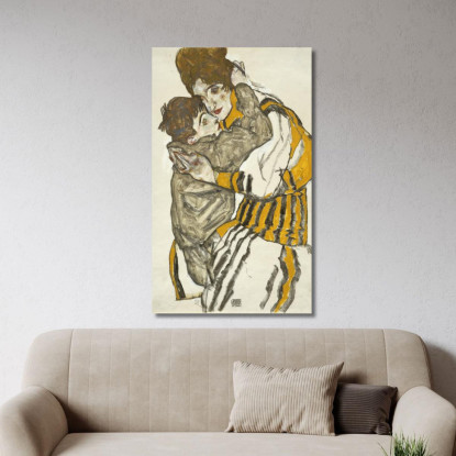 La Moglie Di Schiele Con Il Suo Piccolo Nipote Egon Schiele esh141 quadro stampato su tela