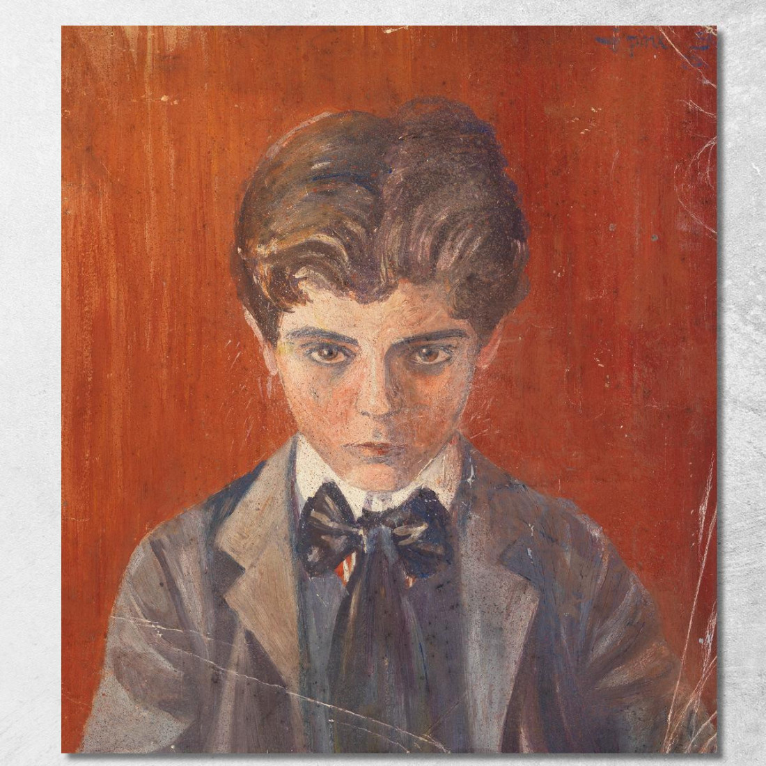 Autoritratto Su Sfondo Rosso Egon Schiele esh150 quadro stampato su tela Autoritratto Su Sfondo Rosso Egon Schiele esh150 quadro stampato su tela