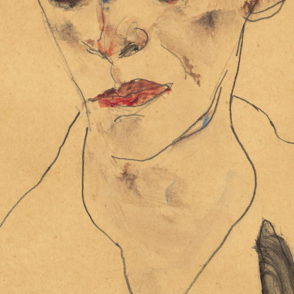 Autoritratto 2 Egon Schiele esh152 quadro stampato su tela