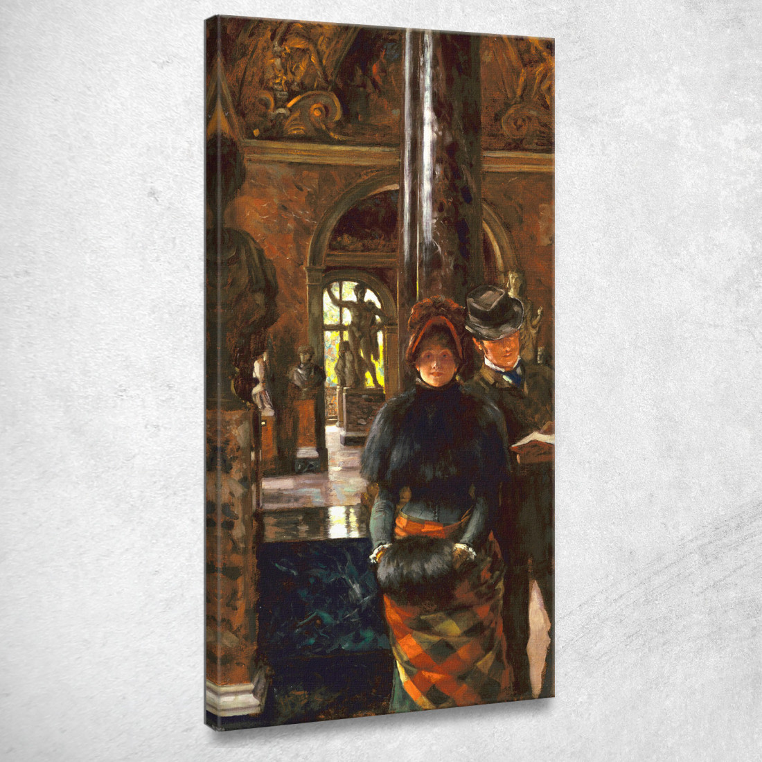 Visitatori Stranieri Al Louvre James Tissot jts154 quadro stampato su tela Visitatori Stranieri Al Louvre James Tissot jts154 quadro stampato su tela