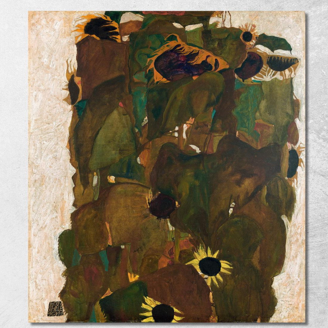 Girasoli I Egon Schiele esh169 quadro stampato su tela Girasoli I Egon Schiele esh169 quadro stampato su tela