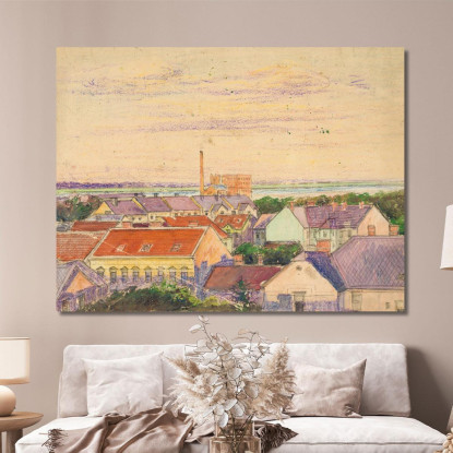 Veduta Della Città Egon Schiele esh174 quadro stampato su tela