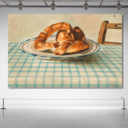 Natura Morta Con Piatto Di Dolci Egon Schiele esh184 quadro stampato su tela