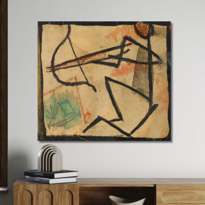 Omino Con Arco E Freccia Egon Schiele esh188 quadro stampato su tela