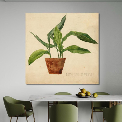 Pianta In Vaso (Lavoro Scolastico) Egon Schiele esh194 quadro stampato su tela