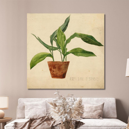 Pianta In Vaso (Lavoro Scolastico) Egon Schiele esh194 quadro stampato su tela