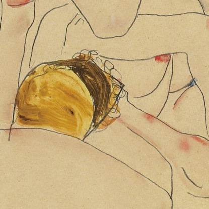 Due Amiche Egon Schiele esh195 quadro stampato su tela